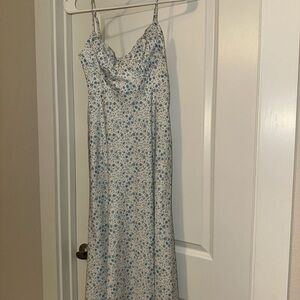 Princess Polly Blue and White Floral Midi Dress